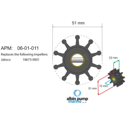 Albin Pump Impeller Kit PN 06-01-011