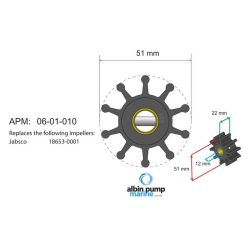 Albin Pump Impeller Kit PN 06-01-010