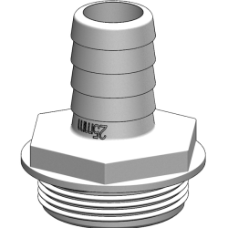 TruDesign Slangestuds 1 1/2" x 25 mm. Hvid