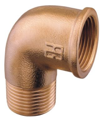 Bøjning 90gr. ind/udv  3/8" bronze