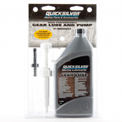 Quicksilver HP Gearolie SAE90 - 1 ltr. + Pumpe (Over 75 hk.)