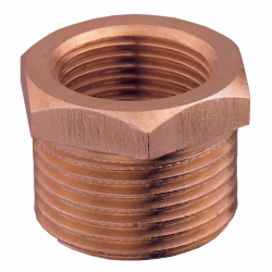 Nippelmuffe  3/4- 1/2" bronze