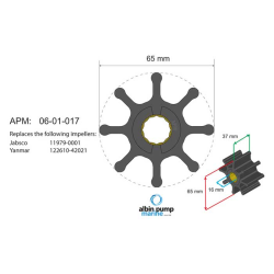 Albin Pump Impeller Kit PN 06-01-017