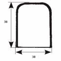 Midterstykke b=38 l=80 h=38mm