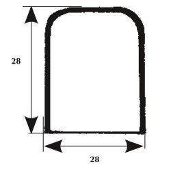 Endestykke b=28 l=70 h=28mm