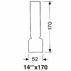 Lampeglas 14 x 170 mm