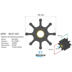 Albin Pump Impeller Kit PN 06-01-021