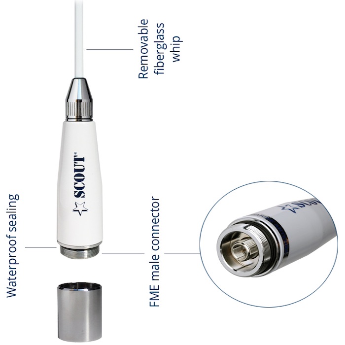 Scout VHF Quickfit4 VHF Antenne 1 mtr /