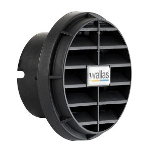 Wallas Varmluftudtag 75 mm. Sort