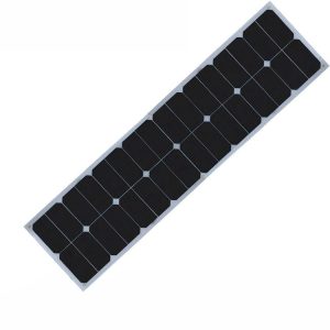Sunpower Fleksibel Solpanel 50W Aflangt 1064 x 272 x 3 mm.