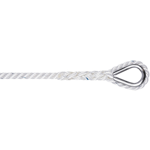 Liros Polyester 3-slået 14mm hvid 30m ankerline