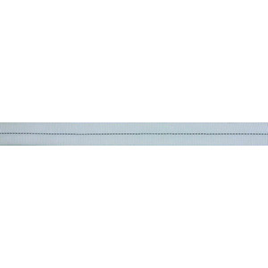 Liros Webbing Tube 20 mm hvid m. sort mærketråd