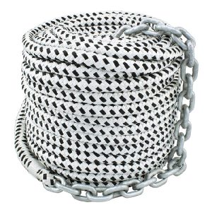 Ankertov Ø12mm x 50m med kæde Ø6mm x4,5m