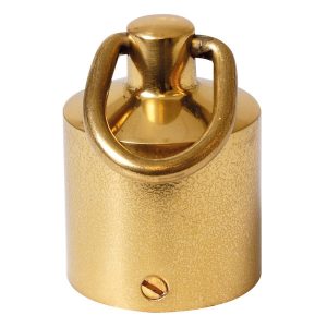 Gelænder endebeslag messing med ring Ø36mm