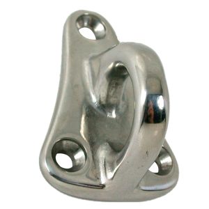 Fenderkrog med øje krom kraftig