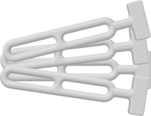 Unimer kalechestrop hvid 185mm 4-pak