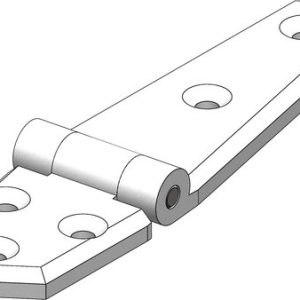 Trudesign hængsel lang hvid 134x35mm