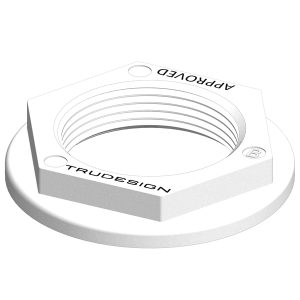 Trudesign Møtrik 1 1/4" hvid til skroggennemføring