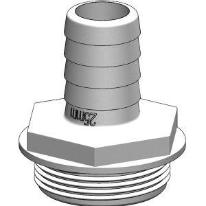 Trudesign Slangestuds 1 1/2" 25mm hvid,