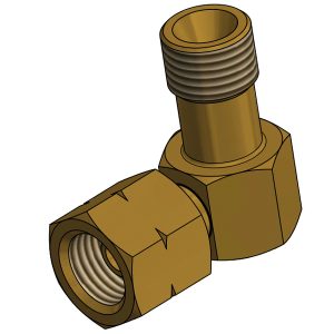 90° vinklet gasfitting ¼" til regulator
