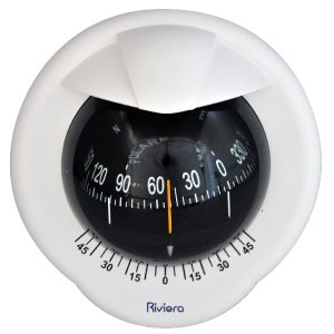 Riviera kompas POLARE BP2 100mm, skotmonteret, hvid