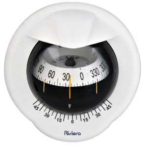 Riviera kompas POLARE BP2 100mm, skotmonteret, hvid