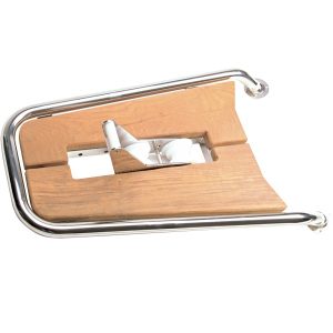 Stævnplatform med teak & ankerrulle 70x48cm Ø32mm rør