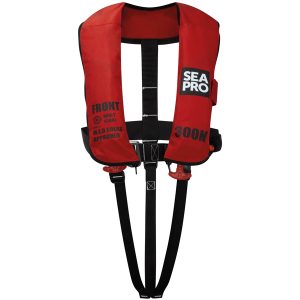 Seapro 300n solas vest red med harness,