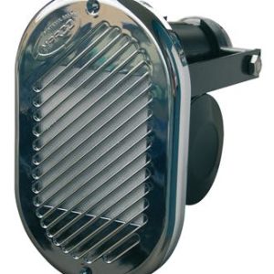 El-horn 24V til indbygning forkromet