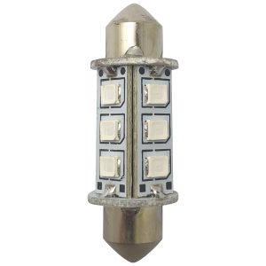 1852 LED lantern pinolpære 37mm 10-36V 1,2/10W grøn - 2