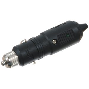 Hanstik med LED lampe sort polycarbonate