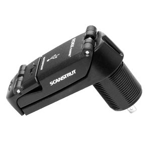 ROKK Charge+ dobbelt USB udtag vantæt, 12/24V