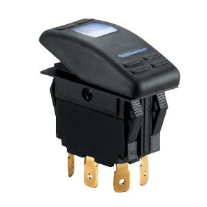 Kontakt 3 poler med LED -(on)- off 12V max 15a