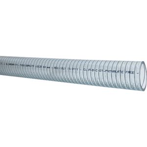 Klar slange med stålspiral 32mm - 3mtr food quality
