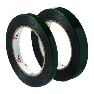 Dobbeltklæbende tape sort udendørs 19mm