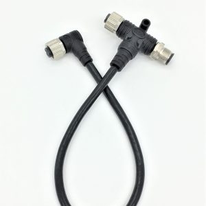 Dropkabel med T-STYKKE og 90gr stik