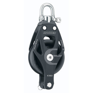 Harken Element blok 60 mm enkelt m. svirvel og Hsv