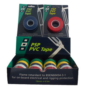 PSP PVC Tape 24 ruller 19mmx4.5m Assorteret