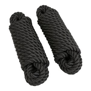Fortøjningsline PP sort Ø12 mm 6 meter 2 stk.