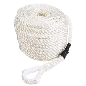 3-Slået Polyester/PP tov hvid med nylon