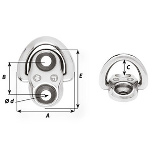 Wichard Pad eye 6 mm universal