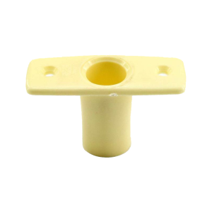 Bøsning, hvid delrin, lige