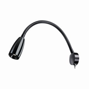 Cabin C-LED sort m/flexarm