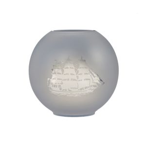 Glas 135mm, ship motiv u/ring