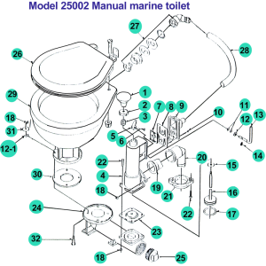 Marinetoilet rep.sæt pumpe+toi