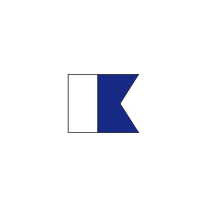 Dykkerflag, A, 120 x 80 cm