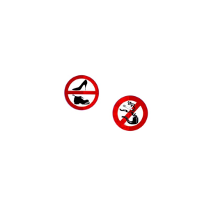 Forbudsskilte ¥15 cm,ingen sko