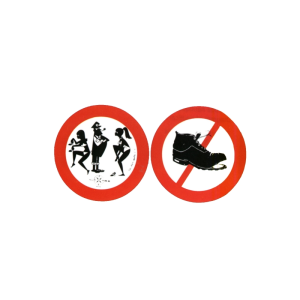 Forbudsskilt ¥22 cm sko