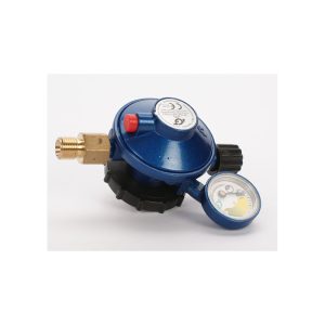 Gas regulator m/manometer t/blå gasflask