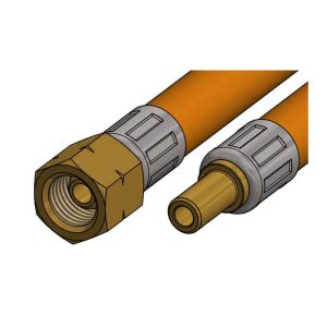 Gasslange 1,2m, 1/4" med 8mm studs